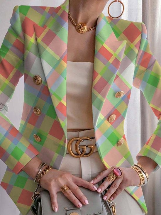 Buckle Regular Fit Elegant Blazer