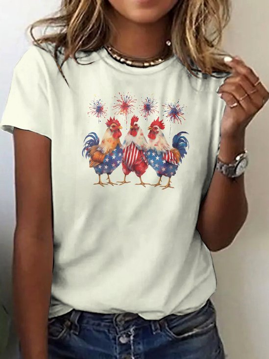 Crew Neck Cotton Vintage T-Shirt