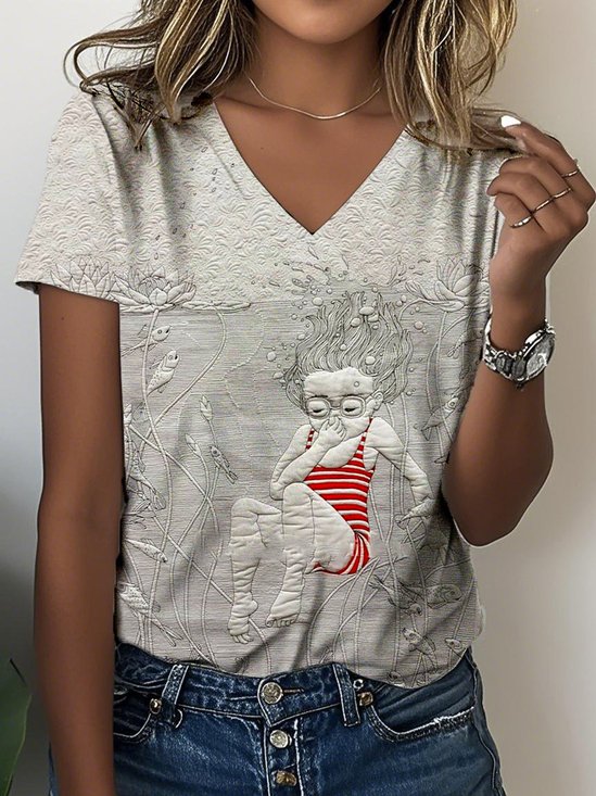 Casual Psychedelic Art Loose T-Shirt