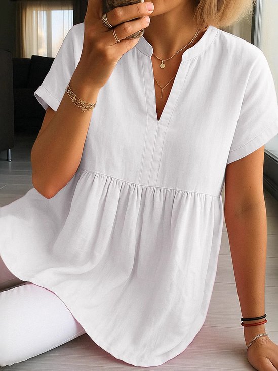 Cotton Plain Casual Regular Fit Shirt