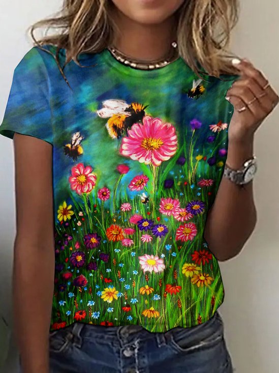 Animal Cotton Vintage T-Shirt
