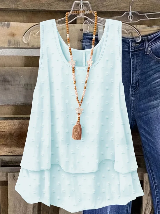Crew Neck Cotton Casual Regular Fit Tank Top