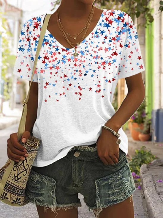 Women's Vintage Flag Print T-shirt