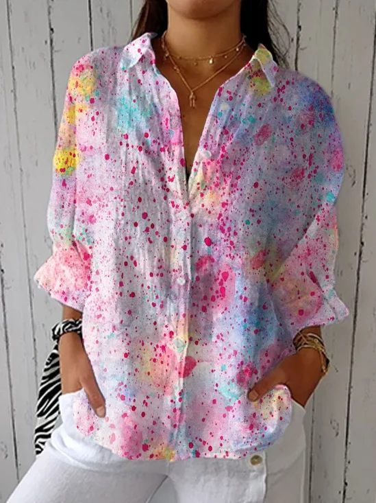 Loose Casual Gradient Pattern Shirt
