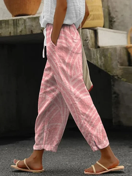 Women's Geometric Print Casual Pants