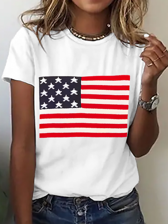 Flag-Graphic Cotton T-Shirt