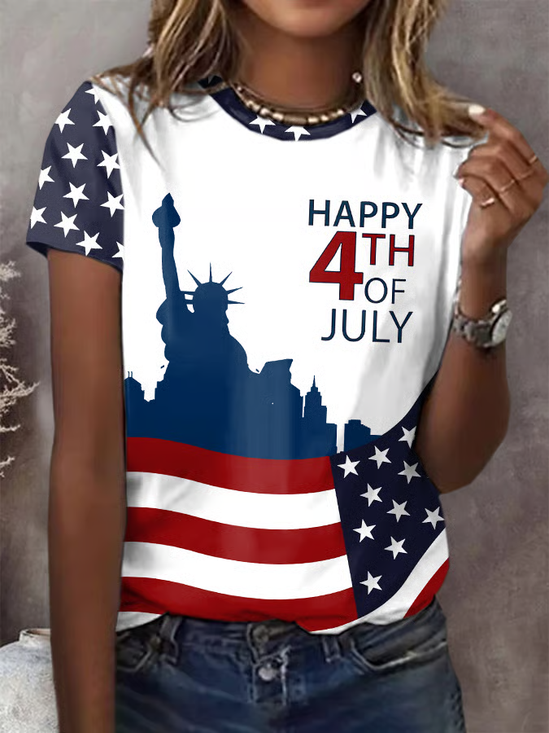 Women's Independence Day Printed T-Shirt