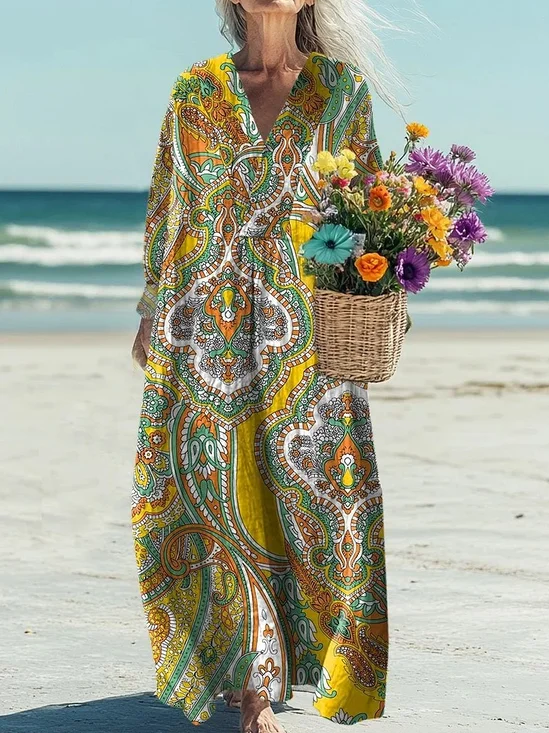 Women's Flowers Art Print Casual Dress