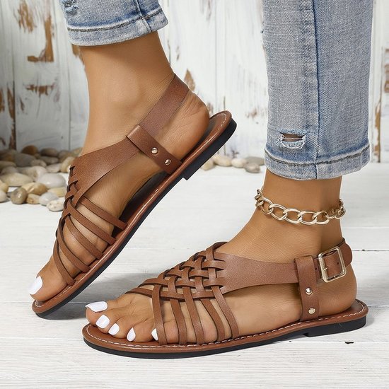 Plain Vintage Leather Sandal
