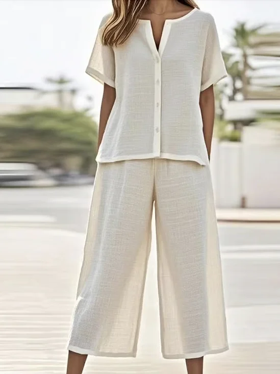Casual Stand Collar Two-Piece Set