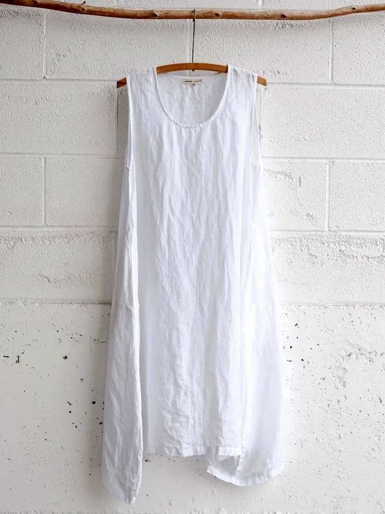 Linen Plain Casual Regular Fit Dress With No