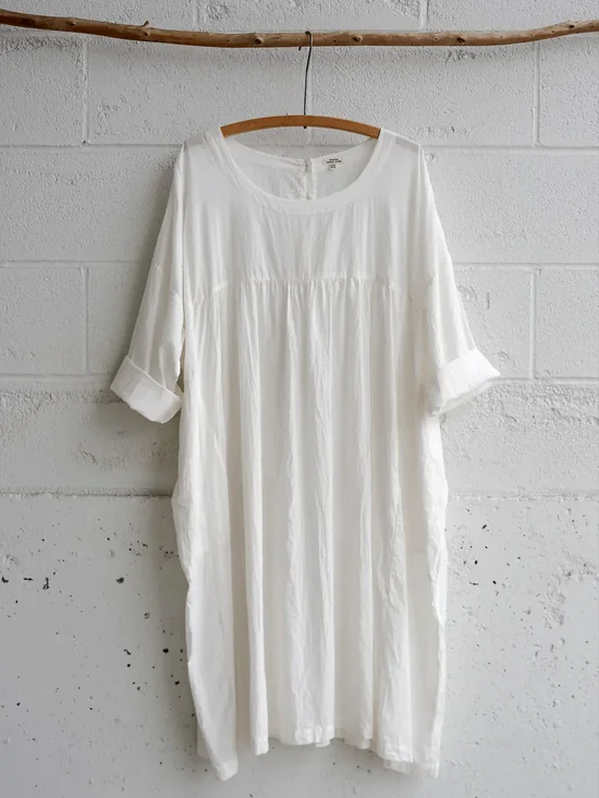 Casual Crew Neck Plain Regular Fit Dress With No