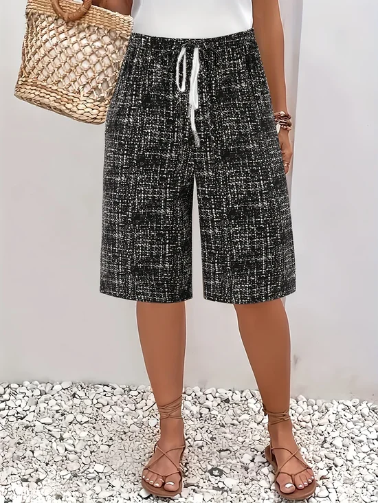 Women's  H-Line Straight Pants Daily Going Out Pants Black Casual Printing Abstract Summer Pants