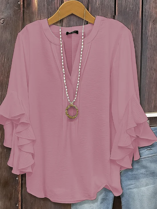 Women's Ruffle Sleeve Top