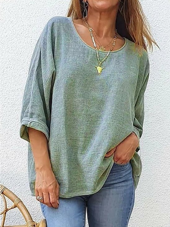 Casual V Neck Long Sleeve T-Shirt