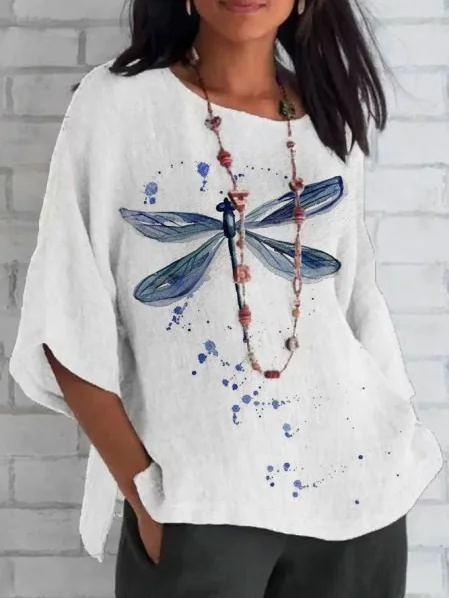 Women's Short Sleeve T-shirt Summer  Plain Printing V Neck Daily Going Out Casual Top