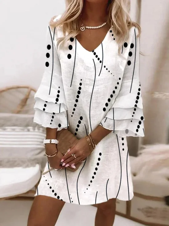 Regular Fit Vacation Dress With No