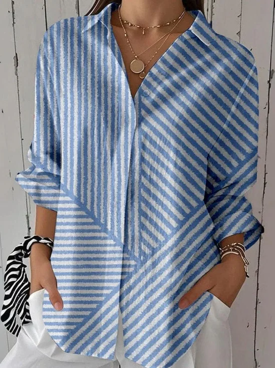 Simple Striped Regular Fit Shirt