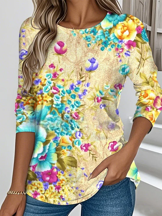 Print Casual Long Sleeve T-Shirt