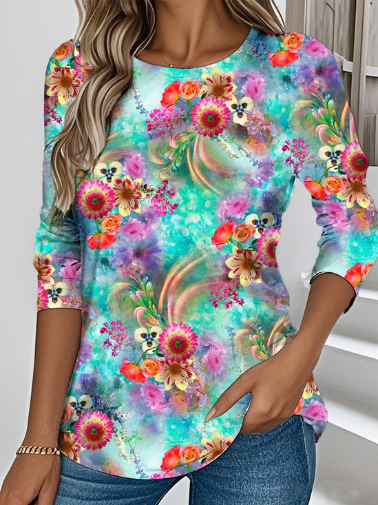 Print Casual Long Sleeve T-Shirt
