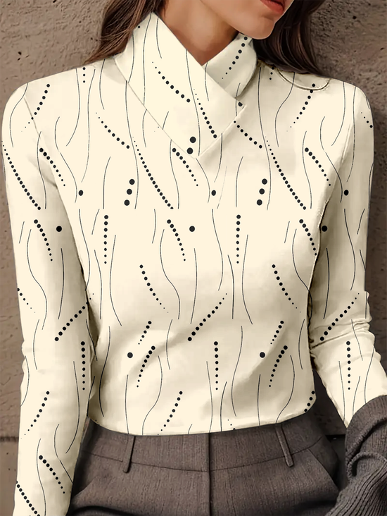 Women's Long-Sleeved High-Neck Slim-Fitting Top