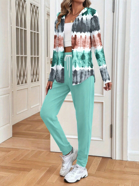 Women's Casual Long-Sleeved Jacket And Trousers Suit