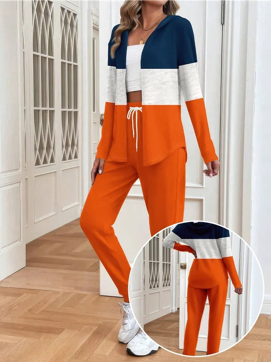 Women's Casual Long-Sleeved Jacket And Trousers Suit
