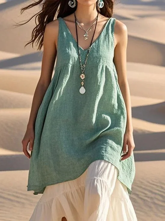 Casual Plain V Neck Blouse No Skirt