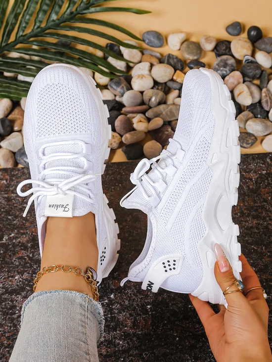 All Season Plain Casual Mesh Fabric Regular Shoes