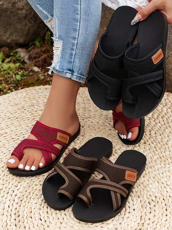 Women's Non Slip Double Beach Slippers Slip Platform