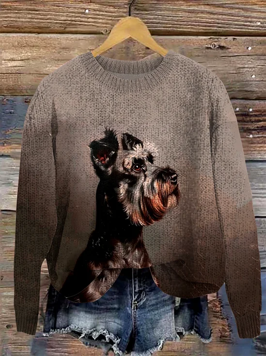 Regular Fit Animal Casual Sweater
