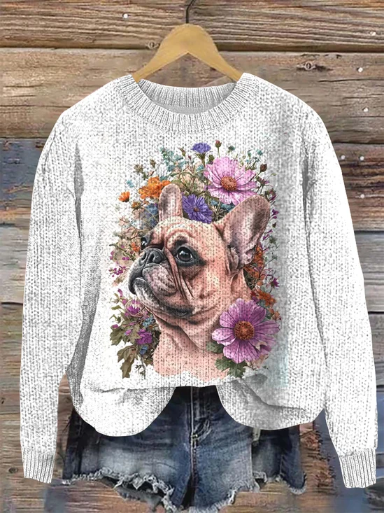 Animal Regular Fit Casual Wool/Knitting Sweater