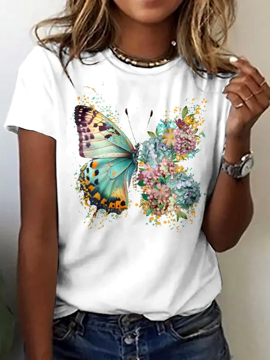 Cotton Regular Fit Animal Casual T-Shirt