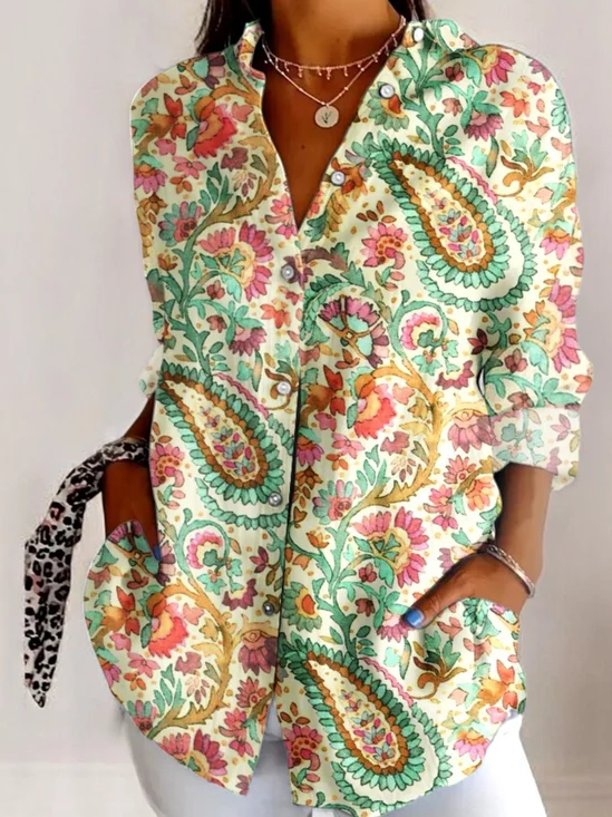 Floral Casual Cotton Shirt