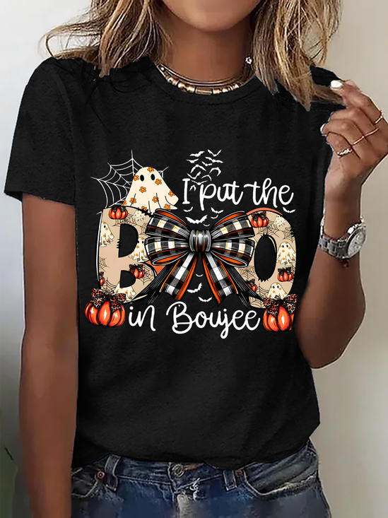 Women's I Put The Boo in Boujee Halloween T-Shirt