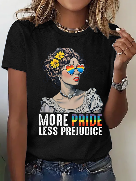Women's More Pride Less Prejudice LGBTQ T-Shirt