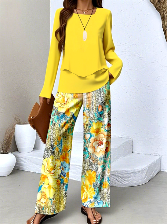 Casual Psychedelic Art Loose Two-Piece Set