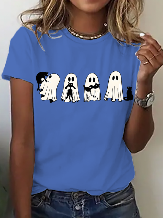 Women's Halloween Black Cat Tee