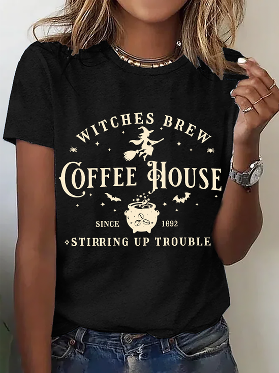 Women's Halloween Salem Witches Coffee T-Shirt