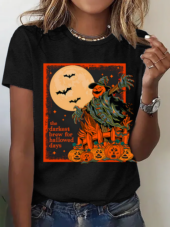 Women's Halloween Scarecrow Horror Night T-Shirt