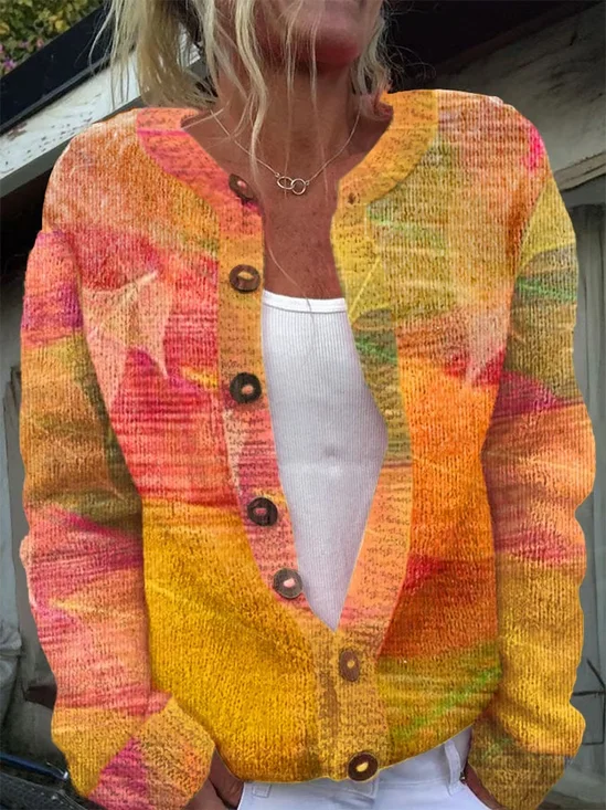 Women's Autumn Art Design Cardigan