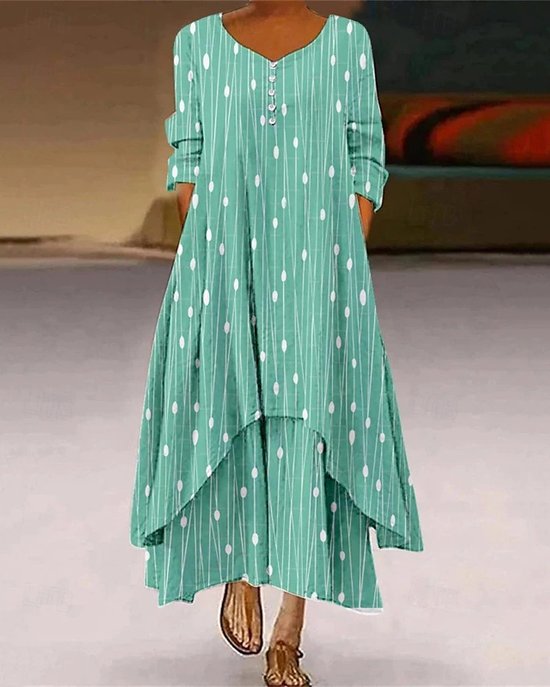Women's Long Dress Casual Retro Design Print Fashion Modern Daily Beach Weekend