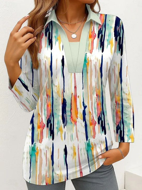 Women's Art Pattern Shirt Fashionable Modern Everyday Weekend