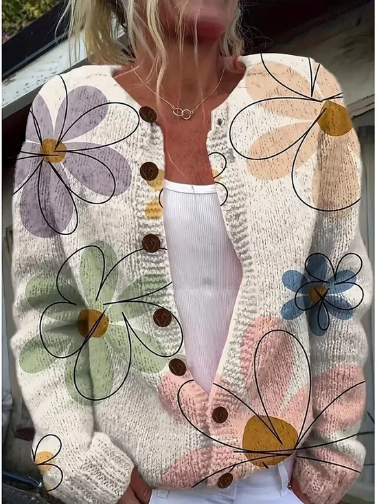 Stand Collar Casual Cardigan