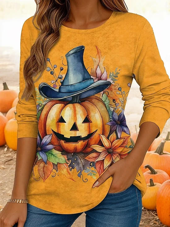 Cotton Casual Crew Neck T-Shirt