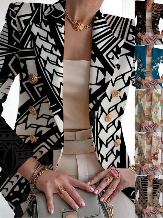 Buckle Regular Fit Elegant Blazer