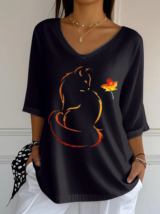 Crew Neck Casual Cotton T-Shirt
