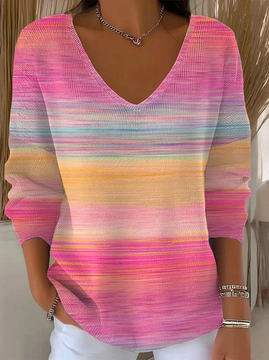 Casual Ombre Cotton Sweater