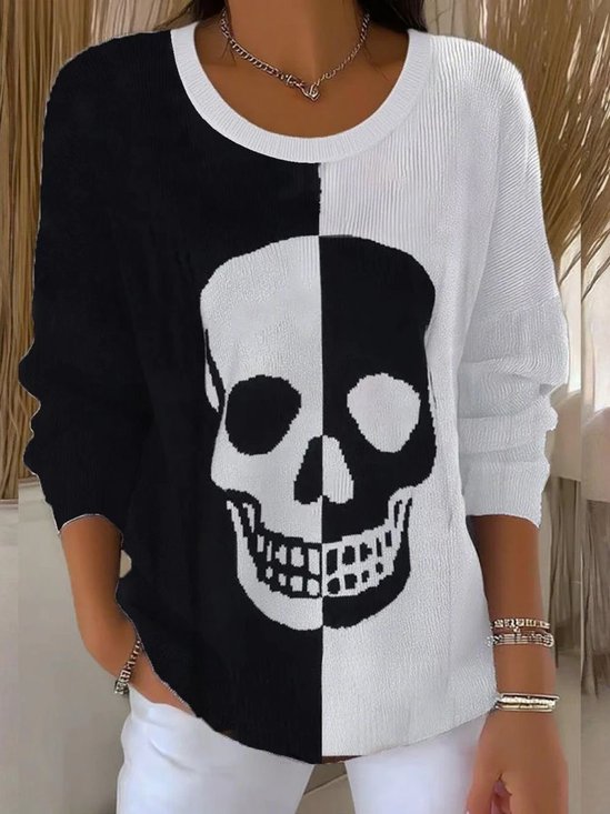 Vintage Crew Neck Cotton Sweater