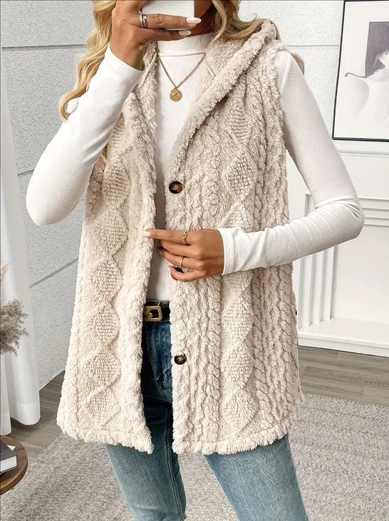Casual Plain Hoodie Regular Fit Cardigan